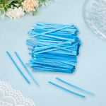 Скрутики-прутики 10 см с рисунком Горошек в пластмассовой оболочке зеленые