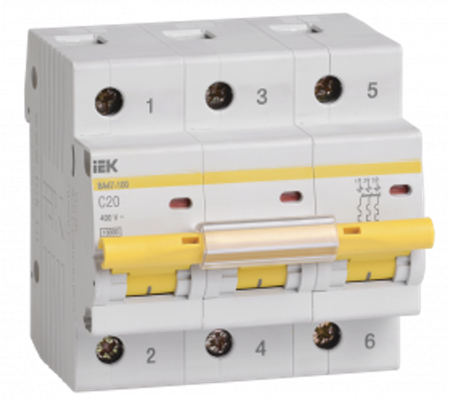 Автоматический выключатель ИЭК 3 20А ВА 47-29 MVA20-3-020-C
