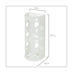 Держатель контейнер корзина APPLE для пакетов, мешков, бахил, 37,5х16х13 см, белый, LAIMA, 608368