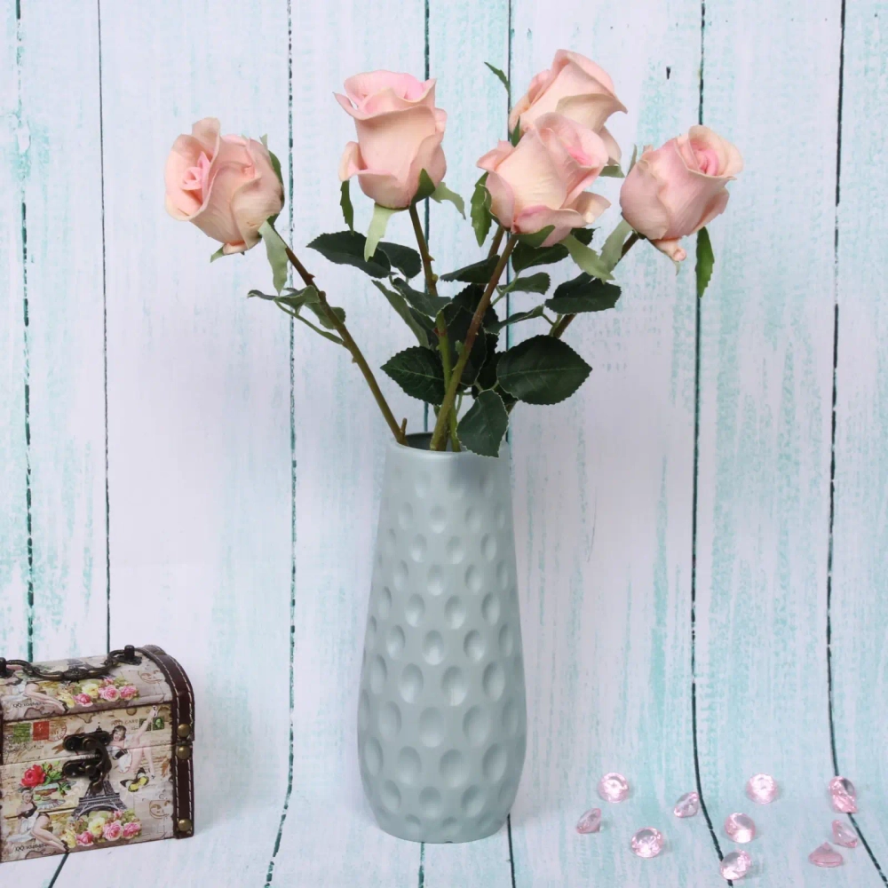 Ваза из пластика «Marlen-Вирджиния» 0,9л 23*7см цвет морская волна