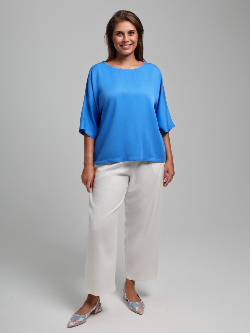 Блузка Летний драйв-2 Виотекс ГОЛУБОЙ