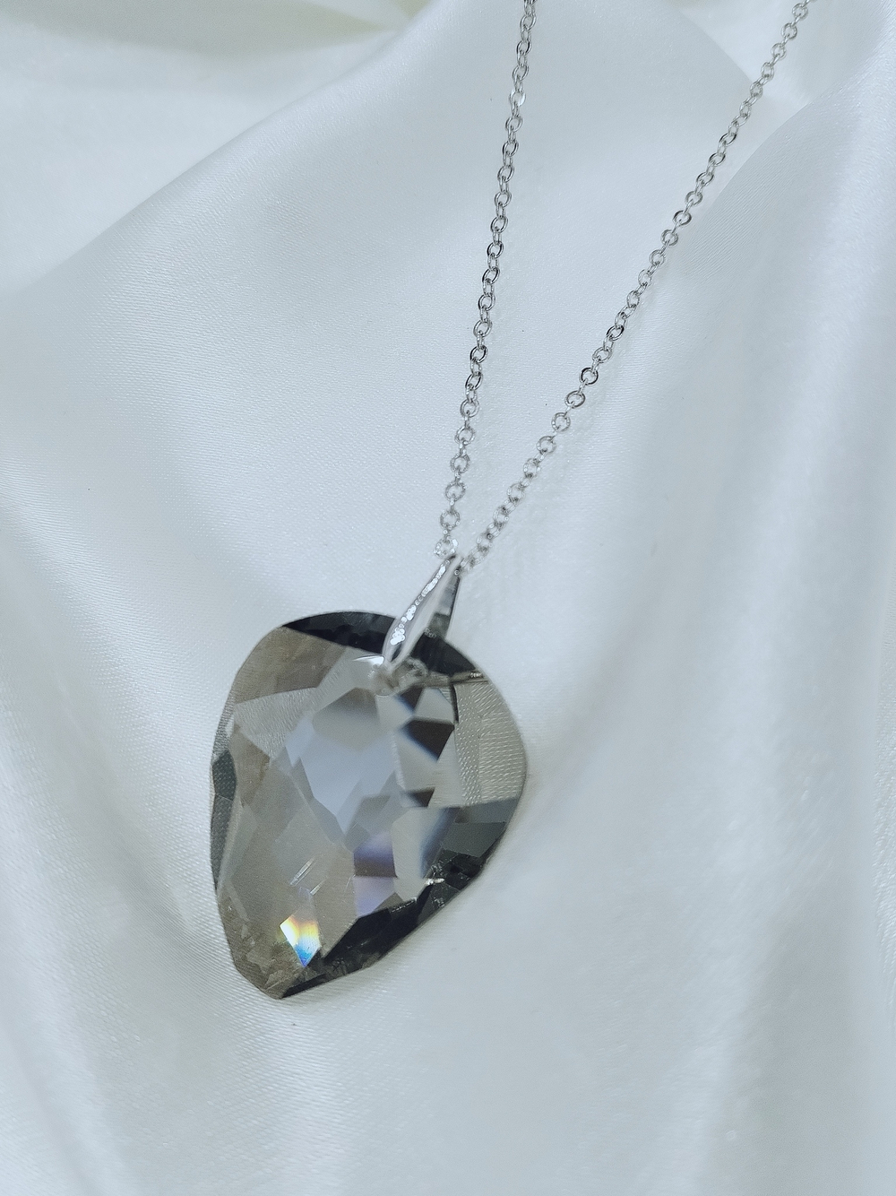 "Урмия" подвеска в серебряном покрытии из коллекции "Кристальное озеро" от Jenavi с замком карабин