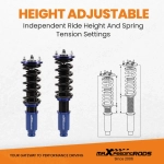 Комплект для автомобиля Honda Accord 1994-1997 и для автомобиля Acura CL 97-99 Adj. Height Shock Strut Coilovers Blue lowering kit