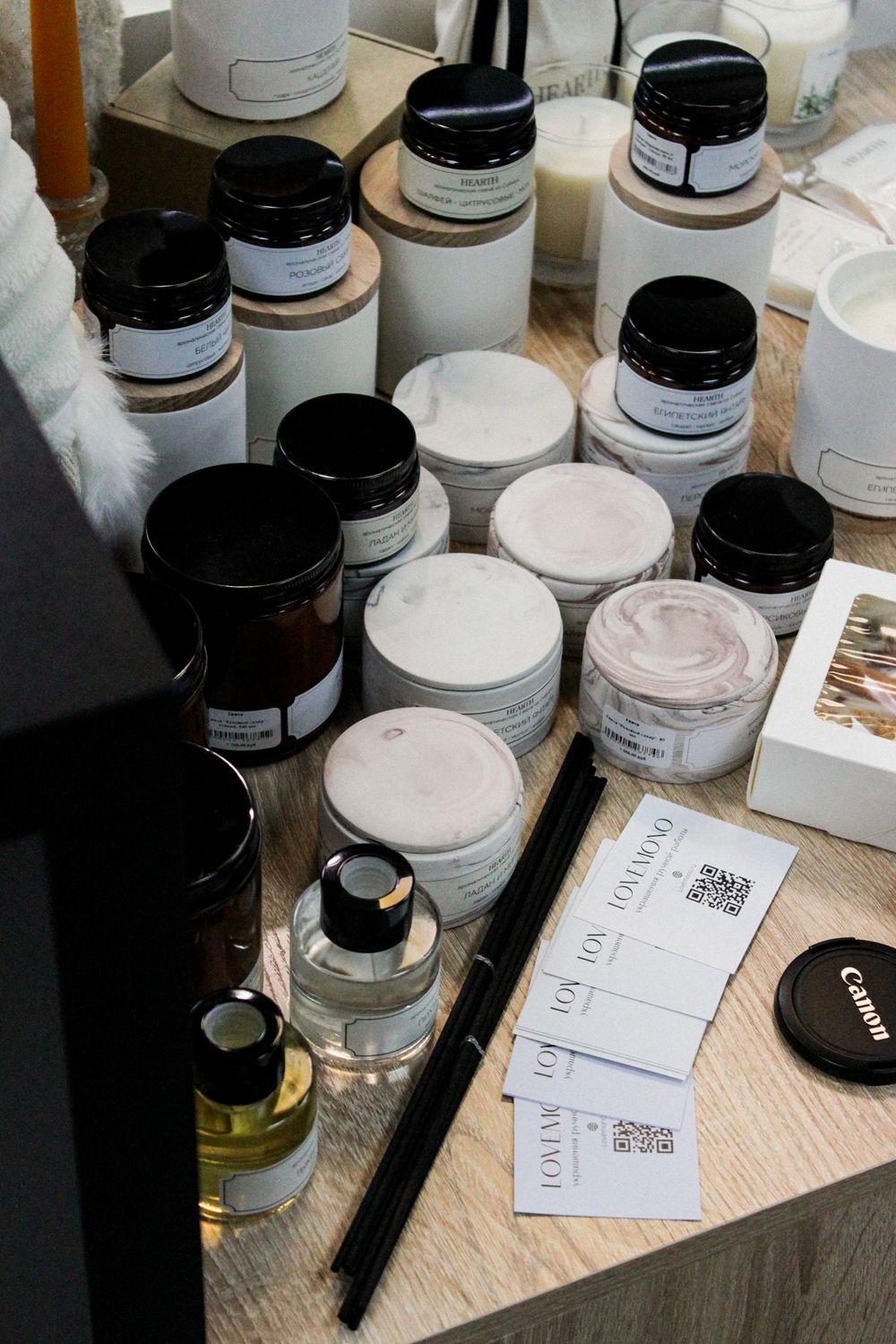 Свеча Ладан и мирра, гипс, 80 мл.