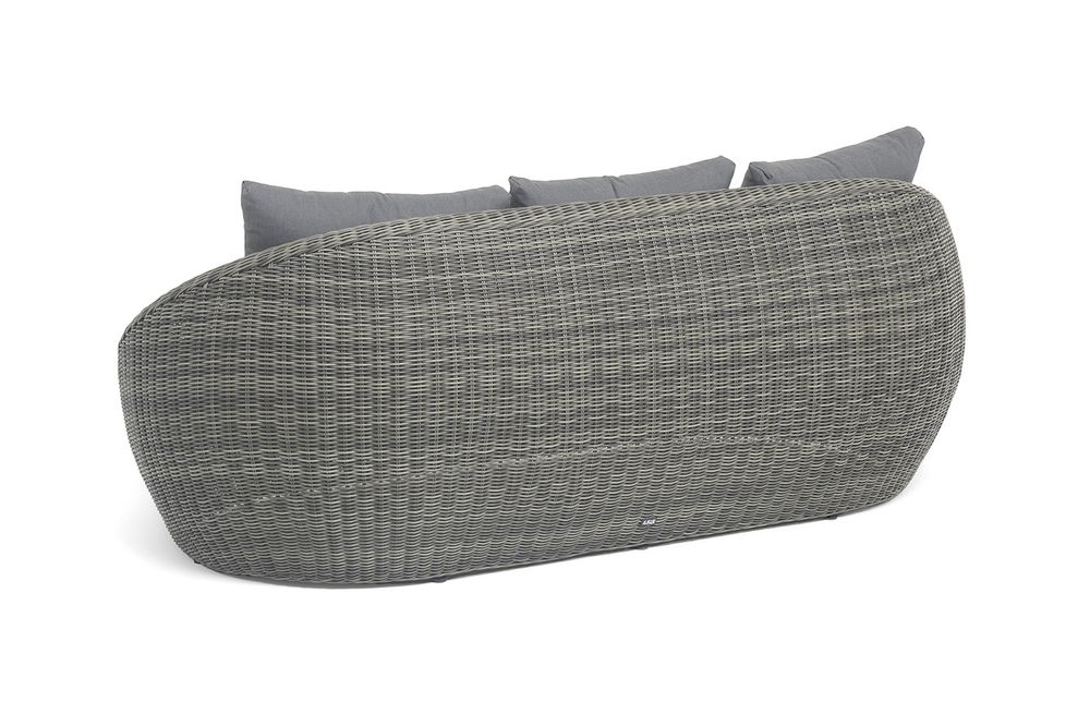 "Барселона" диван из искусственного ротанга трехместный, цвет графит
