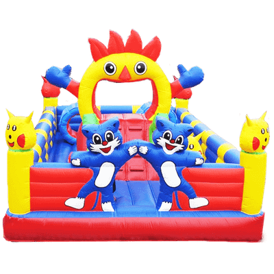 Коммерческий надувной батут "Котики встречают"