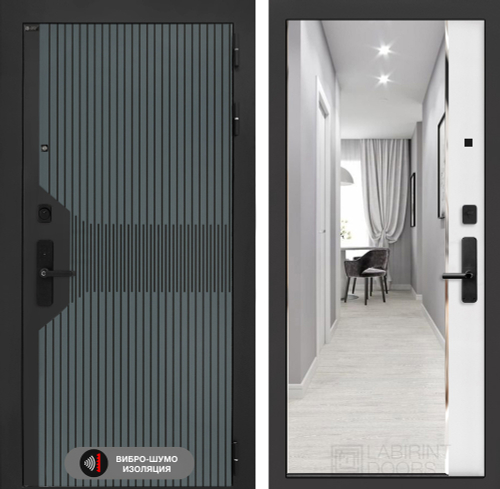 Смартлаб зеркало Панорама белый софт