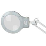 Настольная лампа светильник Леда С20 на струбцине, СВЕТОДИОДНАЯ, 8 Вт, ЛУПА (2/9 раз), белый