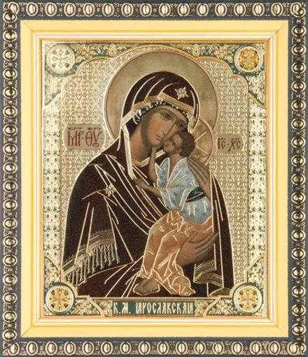 Икона БМ "Ярославская" 10х12 в раме 13х15