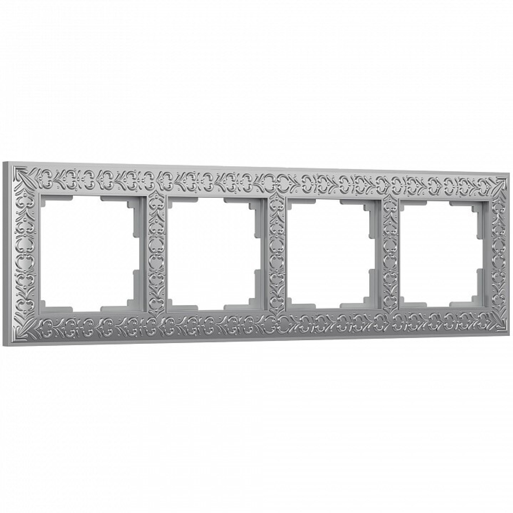 Рамка на 4 поста Werkel WL07-Frame-04 (матовый хром)