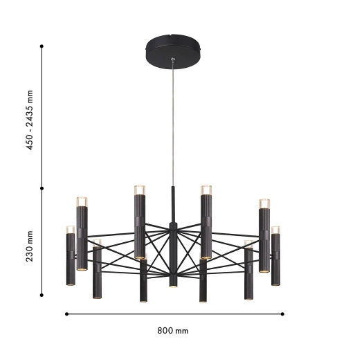 Подвесная светодиодная люстра Favourite Blick 4758-10P