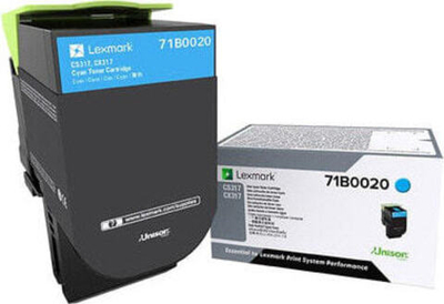 Lexmark 71B0020 тонерный картридж Подлинный Голубой 1 шт