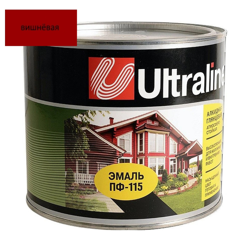 Эмаль ПФ-115 РАДУГА Ultra Lines  вишневая  5,5кг