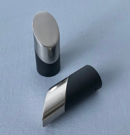 Наконечники Луна для кованых труб d16 мм, цвет нержавеющая сталь