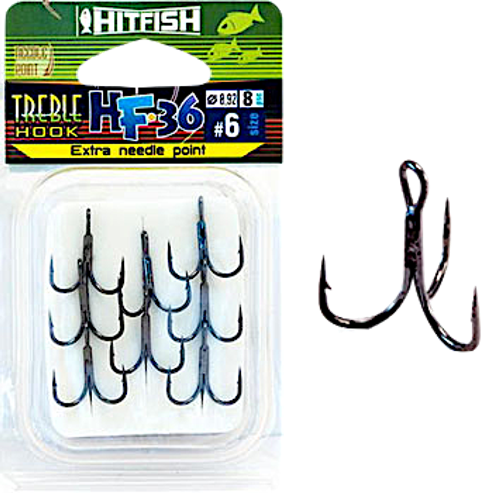 Тройник HitFish HF-36 №6 8шт Needle point