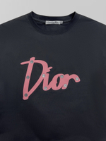 Футболка 8316 удлиненная свободная с принтом спереди