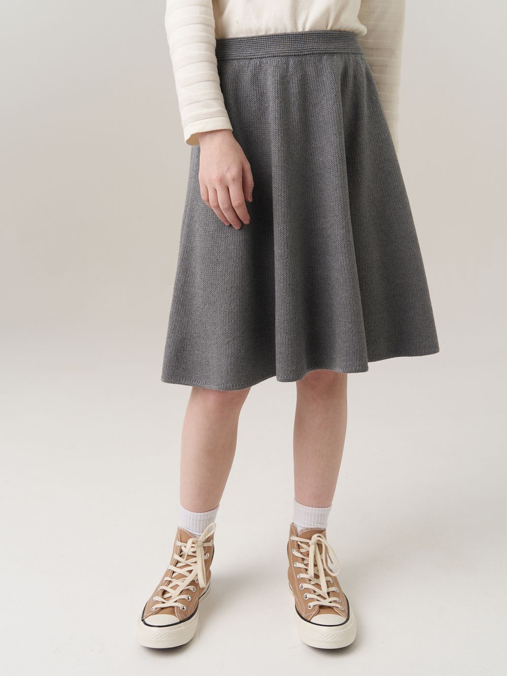 Юбка для девочки в школу AT814 серый