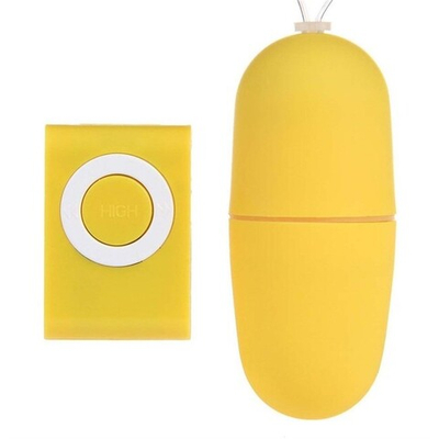 Вибро яйцо с дистанционным пультом управления Vibrating Eggs Remote Control mp3 (желтый) (Цвет: желтый)