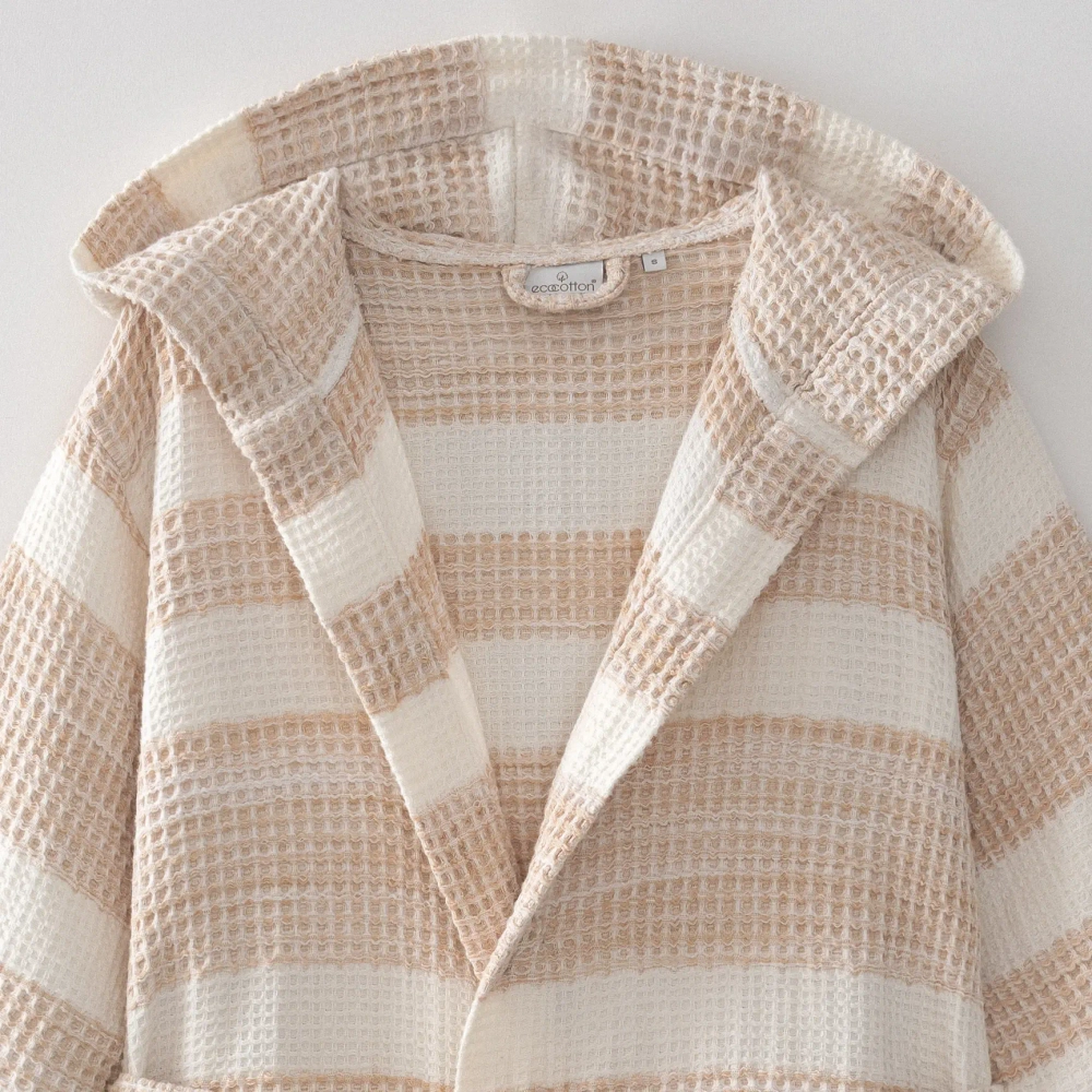 Вафельный халат Ikra | бежевый