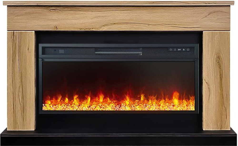 Каминокомплект Bergen (Разборный) - Дуб галифакс (Ширина 1370 мм) с очагом Vision 42 LED