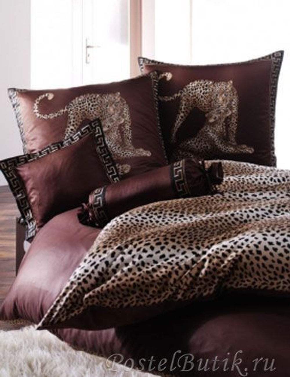 Наволочка 40x15 Elegante Gepard коричневая Германия