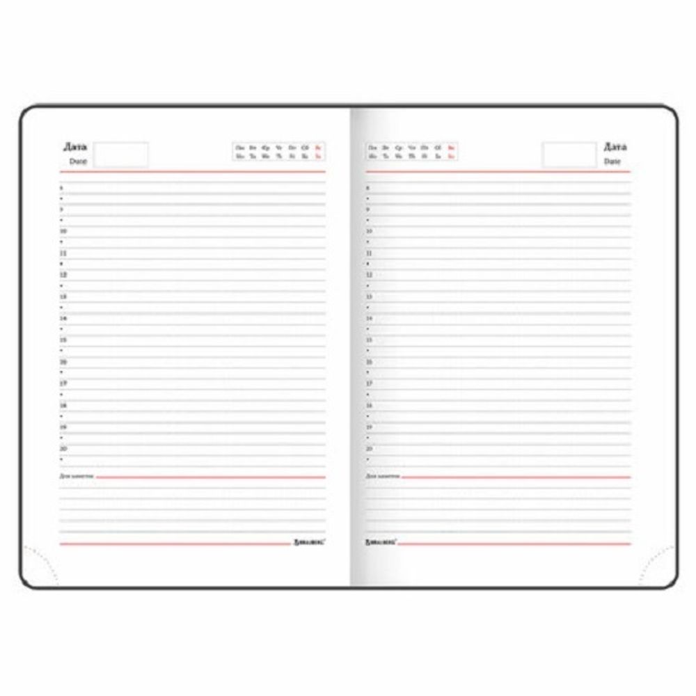 Ежедневник недатированный Brauberg Wood, А5, 136л, бордовый