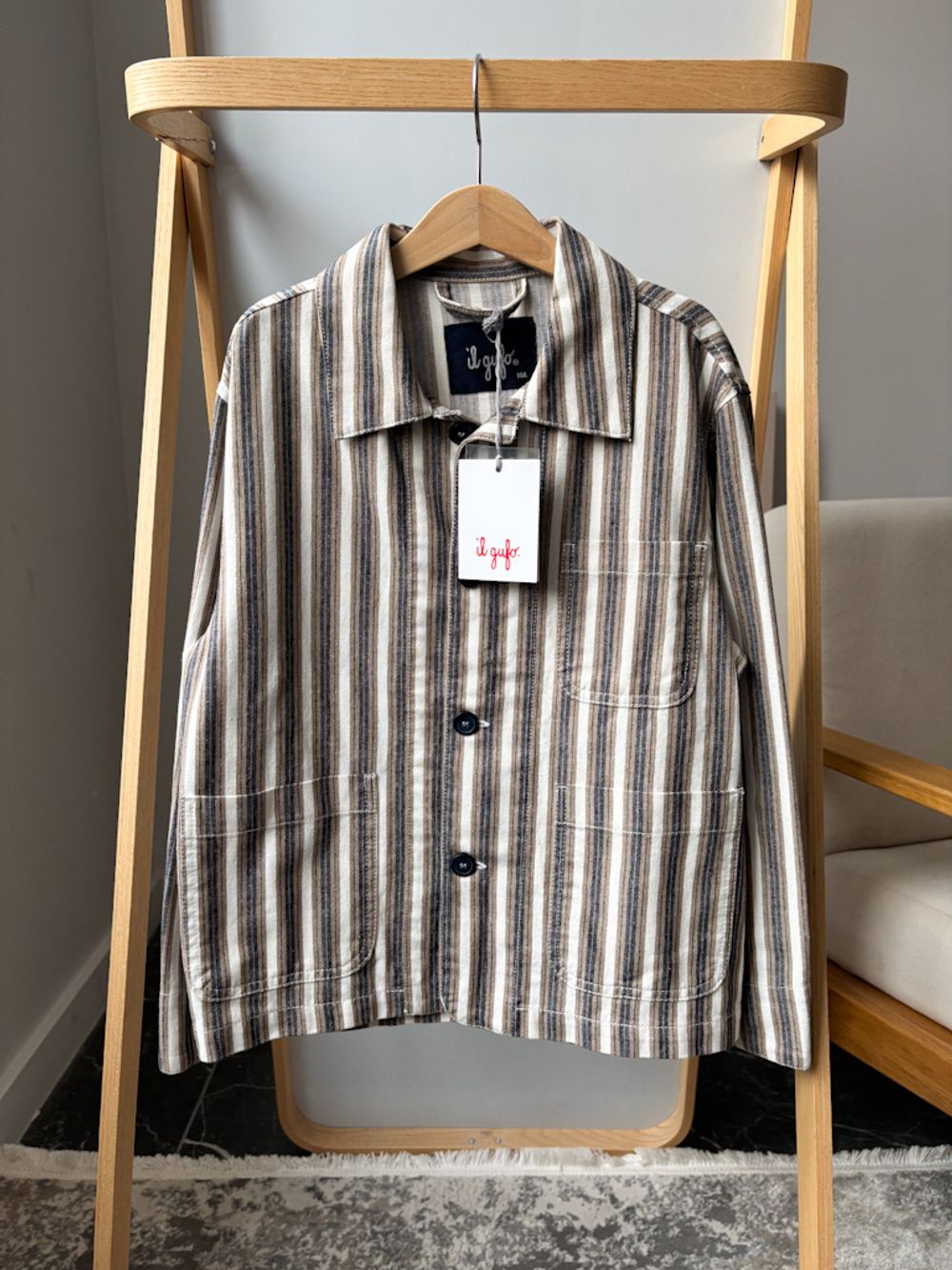 Новая хлопковая куртка-рубашка Il Gufo, 140