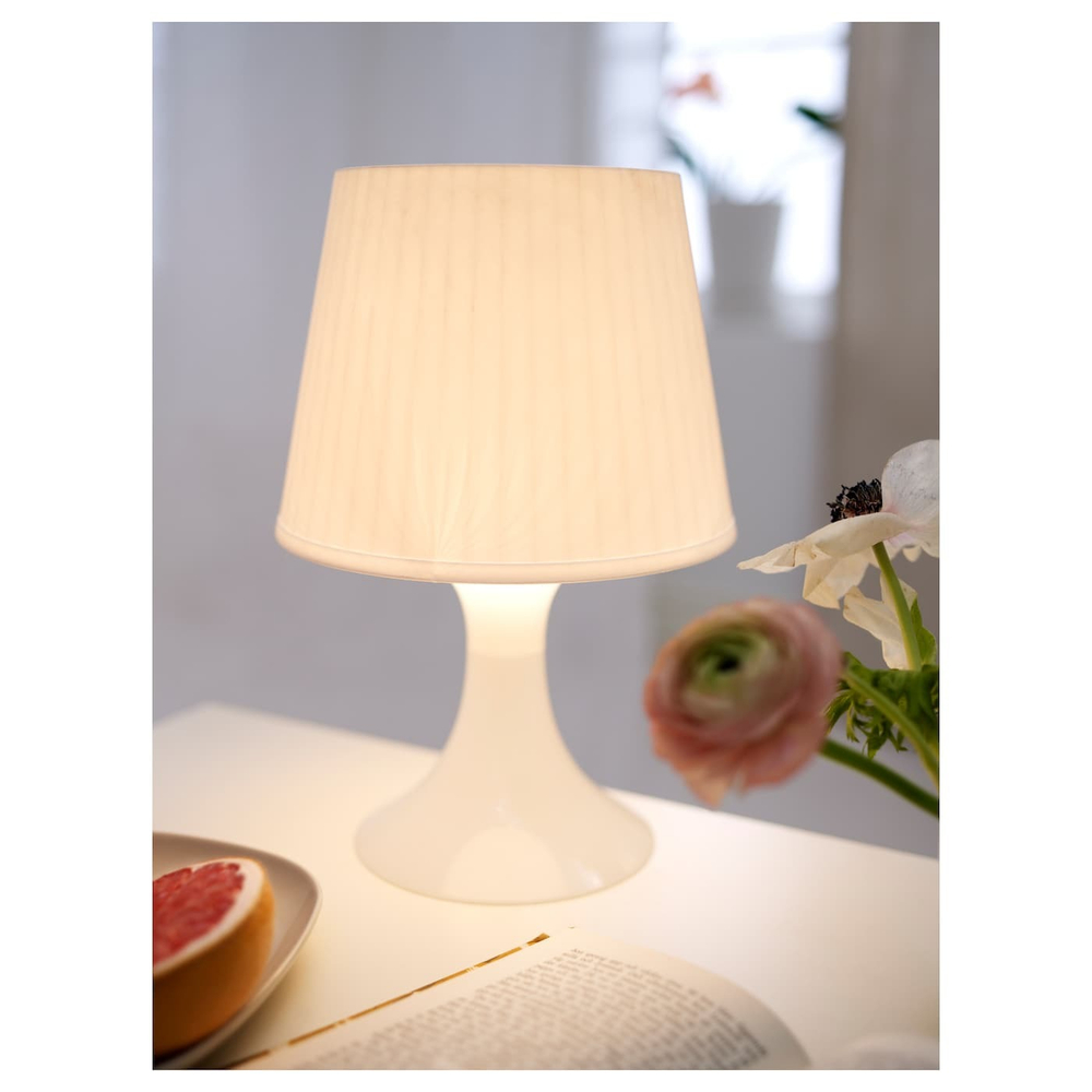 IKEA LAMPAN  (ИКЕА ЛАМПАН)  -  Настольная лампа, белая, 29 см