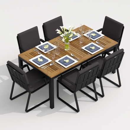 Стул Ideal Patio АЛЬБА антрацит - каркас карбон