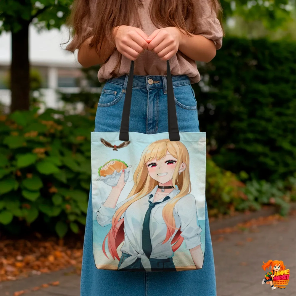 Сумка шоппер с принтом Эта фарфоровая кукла влюбилась