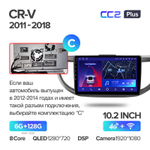 Teyes CC2 Plus 10.2" для Honda CR-V 2011-2018