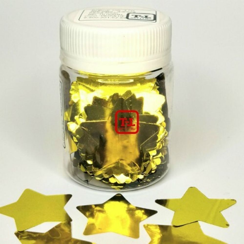БЛЕСК 109 КОНФЕТТИ ЗВЁЗДЫ - ЗОЛОТО 3 сантиметра