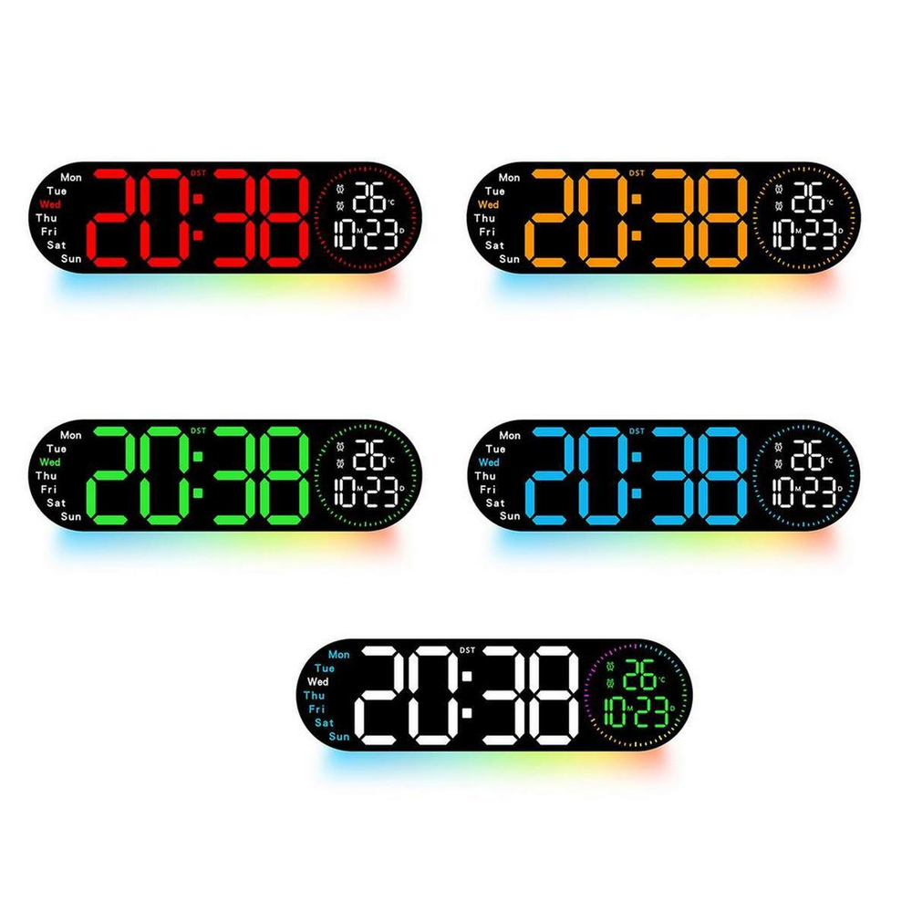 Часы-будильник настоль-настенные LED 5509 Black-White