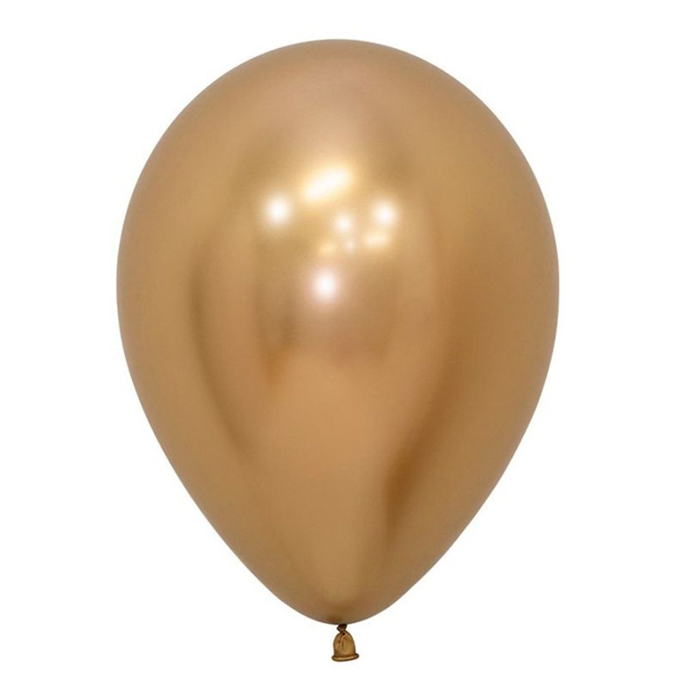 Воздушные шары Sempertex, цвет 970, хром золото, 12 шт. размер 12&quot;