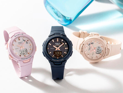 Японские спортивные наручные часы Casio Baby-G BSA-B100-2A с хронографом