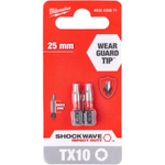 Бита Milwaukee SHOCKWAVE TX10 25мм 2шт