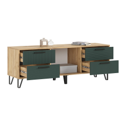 Тумба ТВ Флэш, Браш Мени Грин, Дуб Крафт