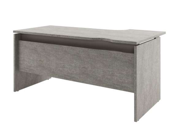 Стол эргономичный левый 1600х880х750 D-36L Бетон Чефалу светлый/Кашемир серый