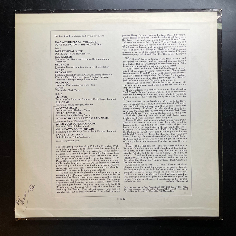 Duke Ellington & His Orchestra ‎– Jazz At The Plaza Vol. II (США 1973г.)