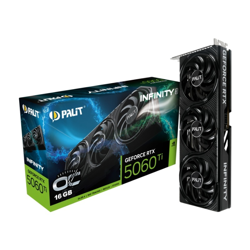Видеокарта PALIT GeForce RTX™ 5060 Ti Infinity 3 OC 16GB GDDR7 128-bit, 2662 MHz