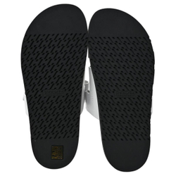 Hermes Chypre leather flat-bottomed one-word fashion sandals women's white, H211114Z 90