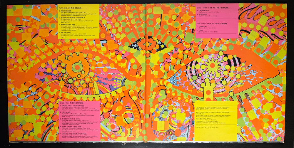 Cream – Wheels Of Fire 2LP (Англия 1968г.)