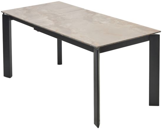 Стол CORNER 120 GLOSS AMBER JADE SOLID CERAMIC / BLACK