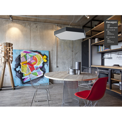 Светильник LED ЭРА Geometria SPO-121-B-40K-038 Hexagon 38Вт 4000К 4000Лм IP40 600*600*80 черный подвесной