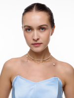 Колье "Pearl Trio Stars" Gold