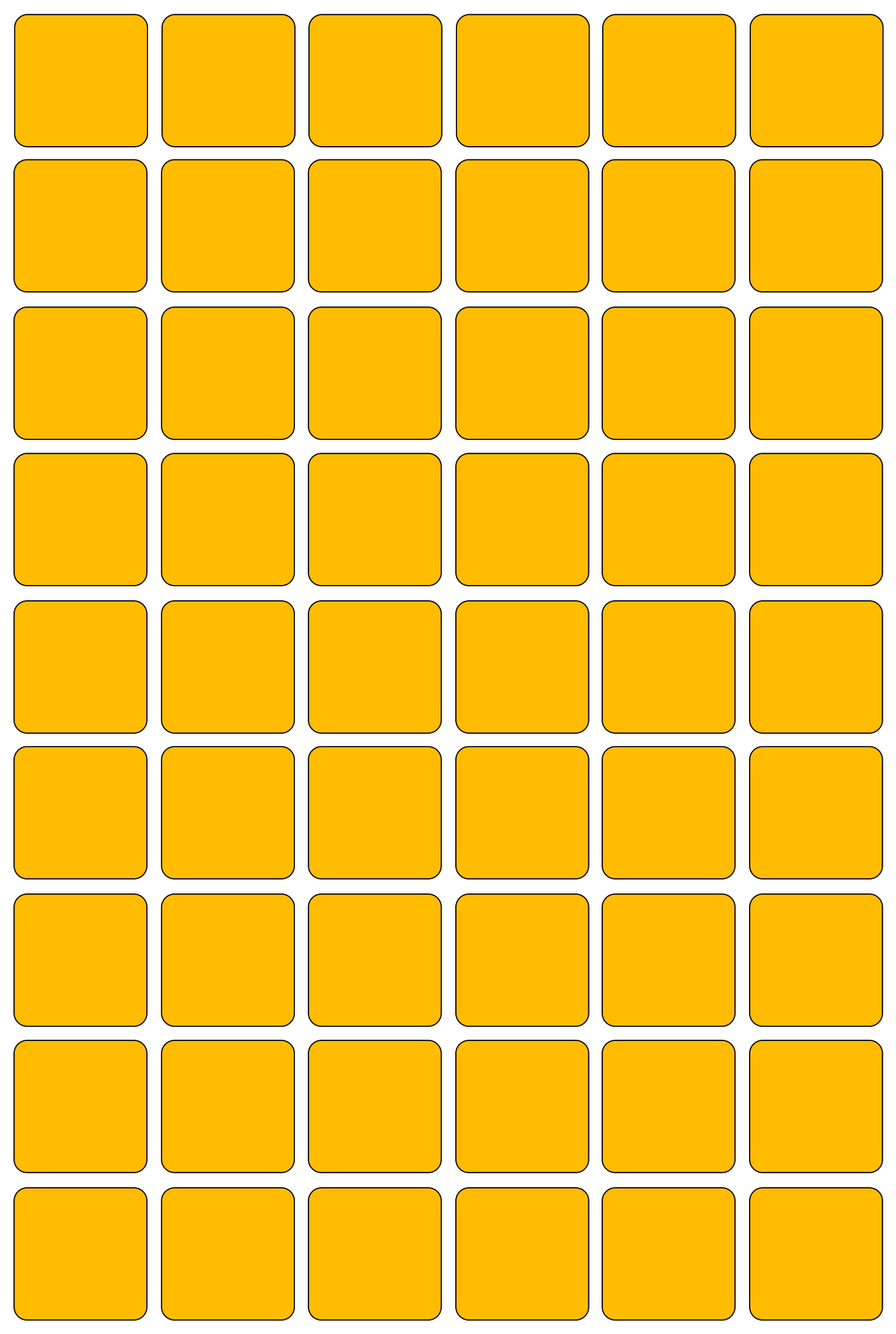 Виниловые наклейки для маркировки Policomprint М2, 20х20 мм. 108 шт.