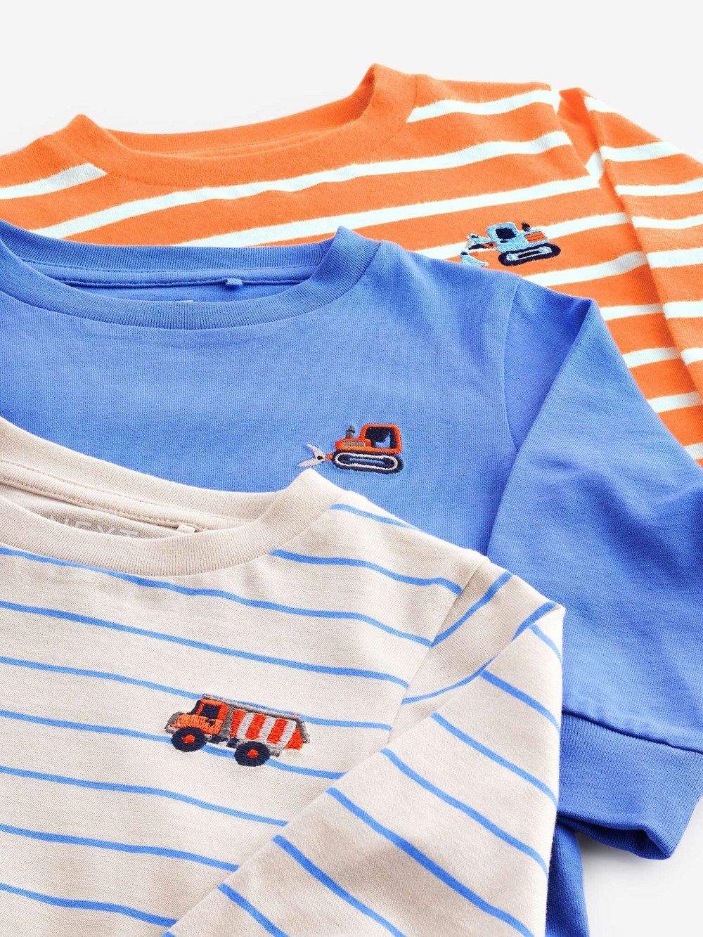 Лонгслив для мальчика Next B40-452, 3 шт., Оранжевый, Синий, Молочный