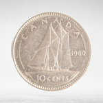 Canada, 10 Cents, 1980 – Elizabeth II (Second Portrait), VF