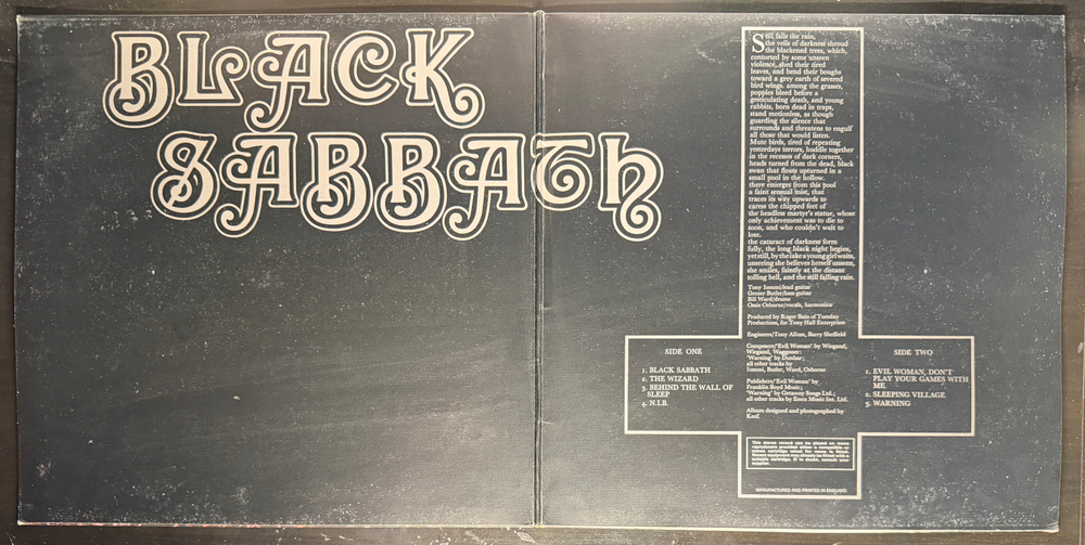 Black Sabbath ‎– Black Sabbath (Англия 1973г.) Т