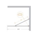 Душевая перегородка Cezares LIBERTA-L-1-TB-105-C-Cr